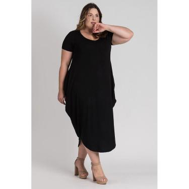Imagem de Vestido Feminino Plus Size Amplo Comfy Bolsos Laterais - Serena