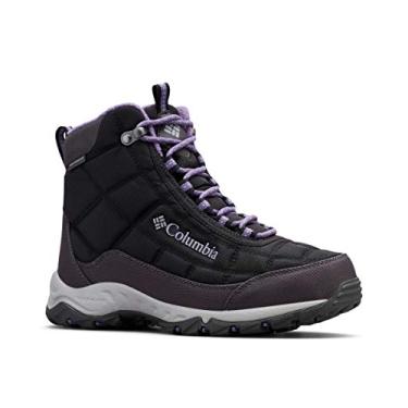 Imagem de Columbia Bota feminina Firecamp para caminhada, Preto, roxo ameixa, 5, 1800311