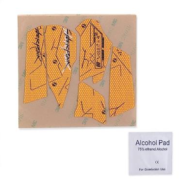 Imagem de HUYUN Painéis laterais do mouse/fita adesiva antisuor de substituição para Logit G502 X Lightspeed sem fio/com fio/mouse G502 X Plus para jogos (G502 x fita amarela)