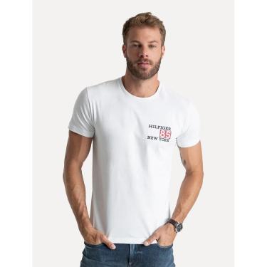 Imagem de Camiseta Tommy Hilfiger Masculina New York Flag Logo Branca-Masculino