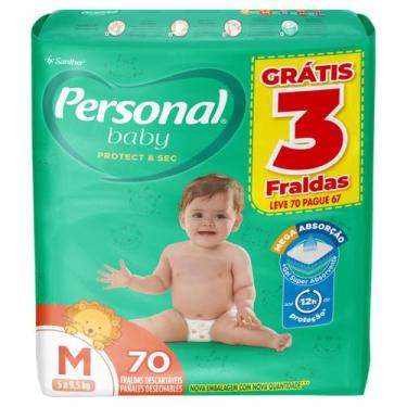 Imagem de Fralda Personal Baby Protect & Sec M 70 Unidades