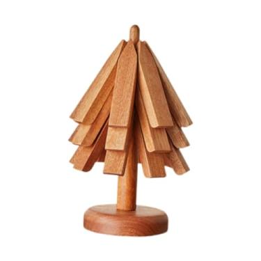 Imagem de WeiLaiKeQi Tapete isolante de madeira para bebidas, descanso para copos, jogo americano de madeira, proteção para mesa, descanso para copos para tigela, 3 Peças de Jacarandá