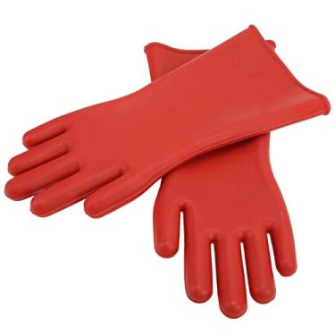 Imagem de Luvas de Eletricista, Luvas de Alta Tensão Luvas Isoladas para Trabalho Elétrico Par de Luvas Isoladas Elétricas Borracha Antieletricidade 10000V Elétrica Isolante de Alta Tensão