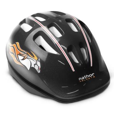 Imagem de Capacete Infantil com Regulagem Preto Escuro - Nathor, Único, Preto, M