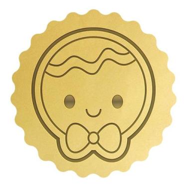 Imagem de Cortador Biscoito Cabeça Gingerbread Gravata Fofo - DOCE IMPRESSO,  6,