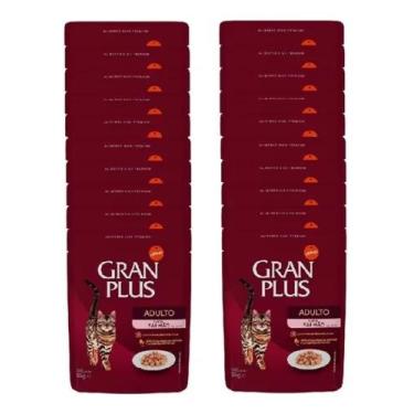 Imagem de Sachê Gato Adulto Salmão 85g Gran Plus Kit 20 Unid.
