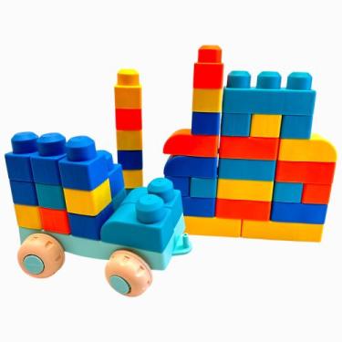Imagem de Estimule Criatividade com Blocos Soft Silicone Flexíveis Seguros Para 