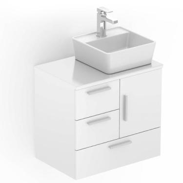 Imagem de Kit Teide Gabinete Gaveta e Porta 60 com Cuba Cq35 - Roca