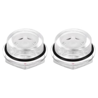 Imagem de HARFINGTON 2 peças de vidro de visão de óleo para compressor de ar M30 x 1,5 mm macho medidor de nível de líquido cabeça sextavada janela indicadora de óleo com anel de vedação para acessórios de