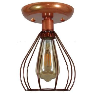 Imagem de Plafon Aramado Teardrop Cobre Sala Quarto cozinha banheiro - CM GLASS 
