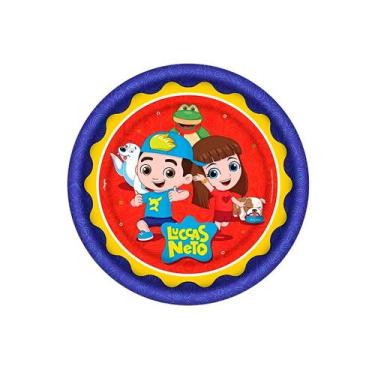 Imagem de Prato de Papel - Luccas Neto - 12 unidades - Regina - Rizzo