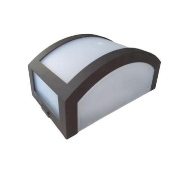 Imagem de Arandela Parede Muro Externa Interna Policarbonato P Marrom - Poliluz