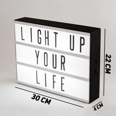 Imagem de Letreiro Lightbox Quadro A4 Mensagem Decolacao  Letras - oem