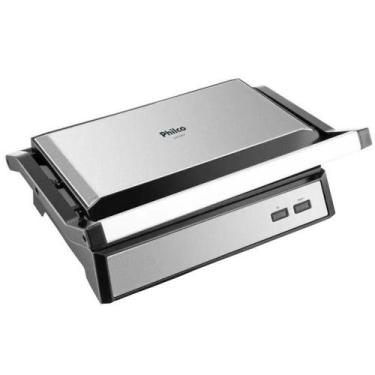 Imagem de Grill Philco PGR32 2 Em 1 Com Abertura Estendida 180, Prata, 110V