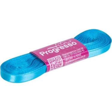 Imagem de Fita de Cetim 07MM 10M Azul Turqueza 213 - Fitas Progresso