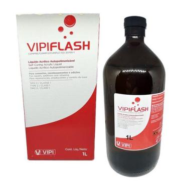Imagem de Acrílico Líquido 1L Vipi Flash Auto Reparos Gerais Odonto Prótese - Vi