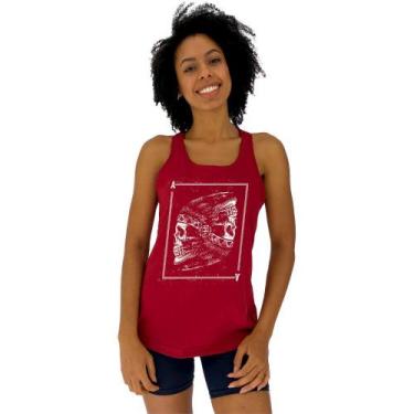 Imagem de Regata Feminina Recorte Nadador MXD Conceito Ás Indígena, Vermelho, GG