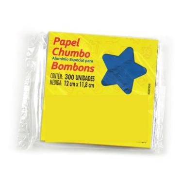 Imagem de Papel Chumbo para Bombom e Trufa 12x11,8cm 300 Unidades - Lucky Fest, 