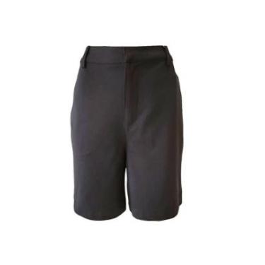 Imagem de Bermuda Alfaiataria Lado Avesso Azul Marinho Tam. 48-Feminino