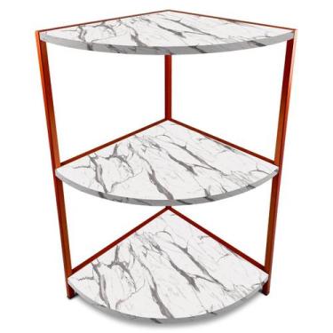 Imagem de Estante De Canto Tripla Colby - Geral, Cobre/Vulcano