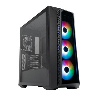 Imagem de Gabinete Cooler Master Masterbox 520 - Lateral e Frontal em Vidro - 4 Coolers Inclusos - Preto