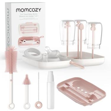 Imagem de Conjunto de Escovas Momcozy 7 em 1 para Limpeza de Mamadeiras - Rosa