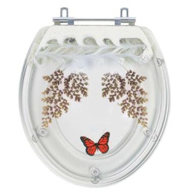 Imagem de Assento de Privada Avenca Borboleta Acrilico Transparente Izy Deca - P