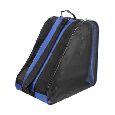 Imagem de YIJU Bolsa de patins de skate de rolos bolsa de patinação com alça de suprimentos sapatos de patinação organizadora carregando com alça ajustável para, Azul Escuro