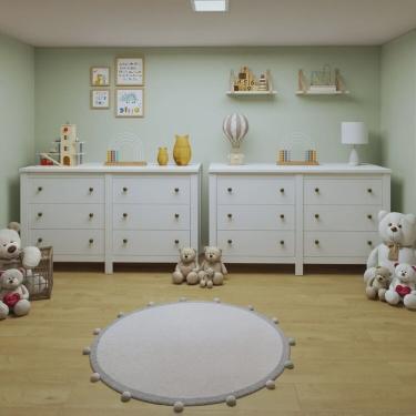 Imagem de Quarto Infantil com 2 Cômodas 6 Gavetas Maggiore New