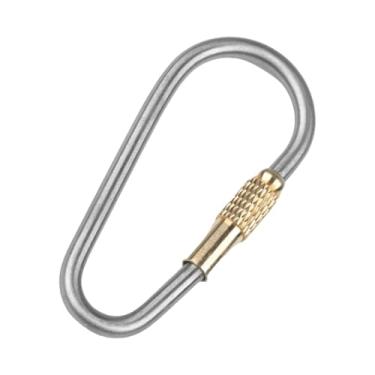 Imagem de Chave de de parafuso, carabiner de mento pequeno | Clipe de escalada de liga de titânio | Keyring de liberação rápida para caminhada para caminhar ao ar livre acampamento de mochila de camping de moch