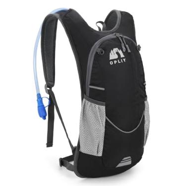 Imagem de Mochila de hidratação OPLIY, mochila de hidratação com 2 L de hidratação, leve, para corrida, água, mochila para mulheres, homens, crianças, Preto