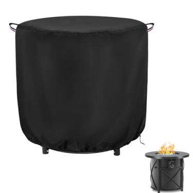 Imagem de Topcover Capa Para Fogueira Redonda, 600D, À Prova D'Água, Mesa De Fogo A Gás 30 Polegadas, Lareira Redonda Pátio - 30"P X 24"A
