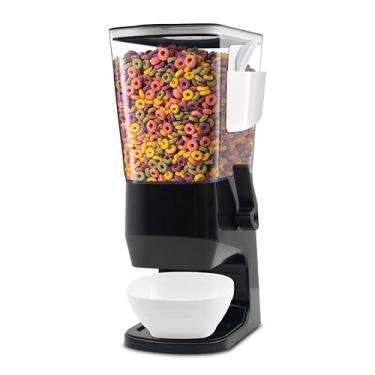 Imagem de Zeadesign Dispensador De Cereais Bancada Com Tigelas, Colheres, Caixa Talheres, Recipientes Para Cereais, Alimentos, Organizador Lanches 3,2 L, Armazenamento Despensa, Organização Cozinha, Granola,