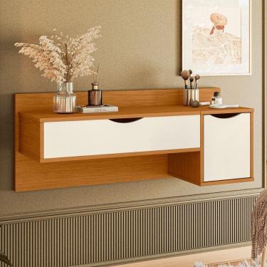 Imagem de Penteadeira Suspensa com Espelho 1 Gaveta 1 Porta Blush Albatroz