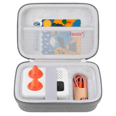 Imagem de BOVKE Estojo de transporte compatível com Yoto Mini edição 2024 reprodutor de música infantil áudio alto-falante reproduz audiolivros cartões rádio com espaço para cartões e cabos extra Yoto, cinza