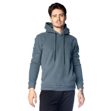 Imagem de Moletom Masculino Ninety Eight Capuz Peluciado Cinza Escuro, Cinza esc