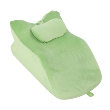 Imagem de Travesseiro de Repouso na Cama, Travesseiro de Suporte da Perna Espuma Memória Respirável Confortável para o Escritório (Verde)