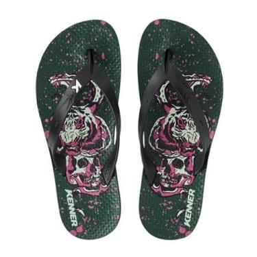 Imagem de Chinelo Kenner Summer Tattoo Masculino - Preto e Verde - 37
