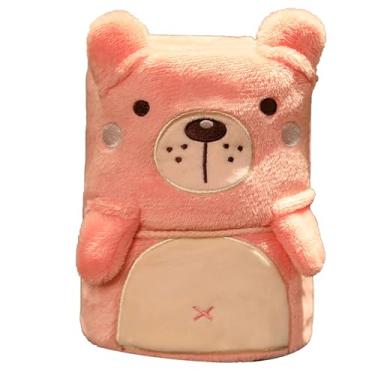 Imagem de Flannel Office Blain Nap Blain Sofá Cobertor Com Tiras Práticas Design de Formato de Animal Portátil Amigável para a Pele para Dormir Dormitório (80x100cm / 31.5x39.4in)