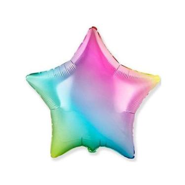 Imagem de Balão de Festa Metalizado 20" 50cm - Estrela Cromado Gradient - 01 Uni