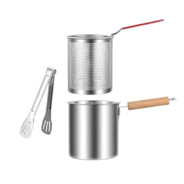 Imagem de predolo Fritadeira de 3 litros com cesto coador para fritar donuts e batatas, com pinças