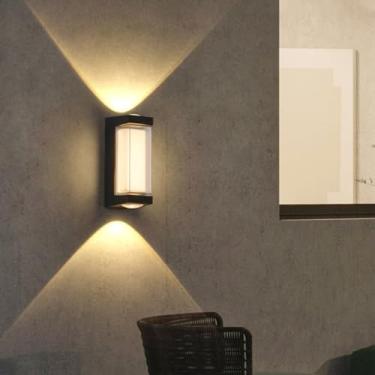 Imagem de Luzes de parede LED para ambientes externos, arandela IP65, à prova d'água, luz de porta da frente, metal, alumínio, lâmpada de parede interna para jardim, pátio, varanda, garagem, corredor, corredor