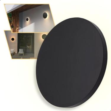 Imagem de Arandela Eclipse 12w Externa/interna Preto Para Parede 3000k