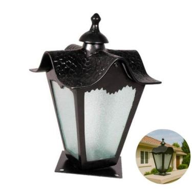 Imagem de Luminária Colonial para Muro Madri em Alumínio e Vidro - Luminárias Co