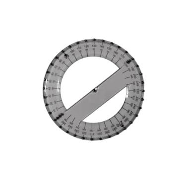 Imagem de Transferidor Braille Tátil Adaptado Baixa Visão 360 Graus