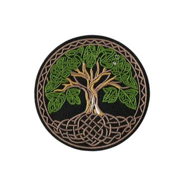 Imagem de Ruoming Ruoming Conjunto de remendos decorativos bordados a ferro, desenhos fofos de animais e natureza, apliques DIY para roupas e acessórios (árvore)