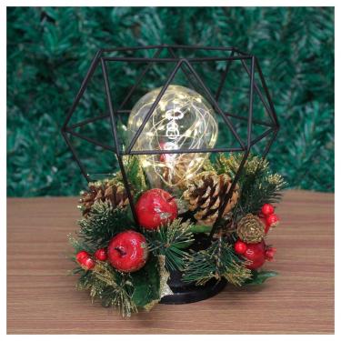 Imagem de Decoração Lamparina Natal Enfeite Iluminado Natalino 21cm