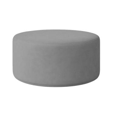 Imagem de Puff Redondo Cartagena 1 Metro Boucle - 7 Decor, Cinza Escuro
