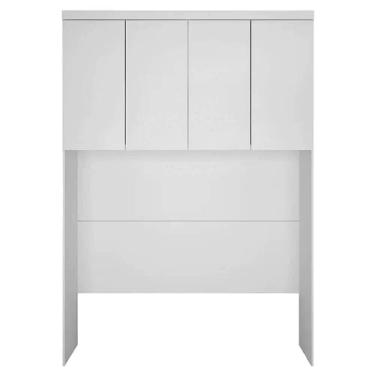 Imagem de Guarda Roupa Rizon Módulo Aéreo Queen 4 Portas Novo Horizonte Cor Branco