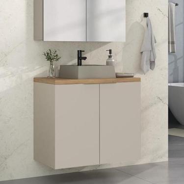 Imagem de Gabinete de banheiro com cuba nature 60cm estilare gab4008 nude com ca